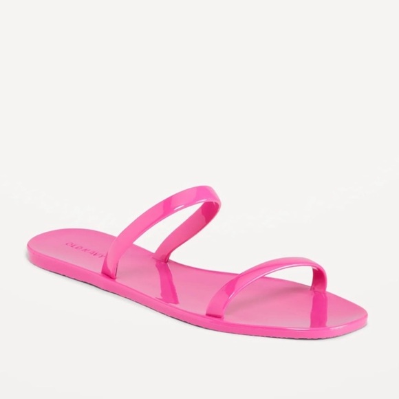 Old Navy Pink Shine Jelly Slide Sandal NWT - Picture 2 of 5